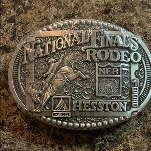Vintage Hesston Rodeo Belt Buckle